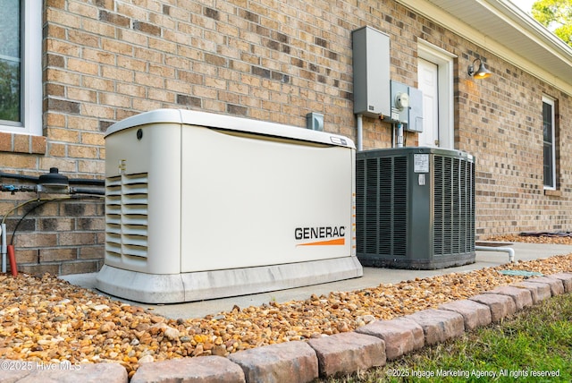 118 Hill Creek Rd, Blounts Creek, NC 27814 - exterior view of a power unit, central air condition unit, and brick siding
