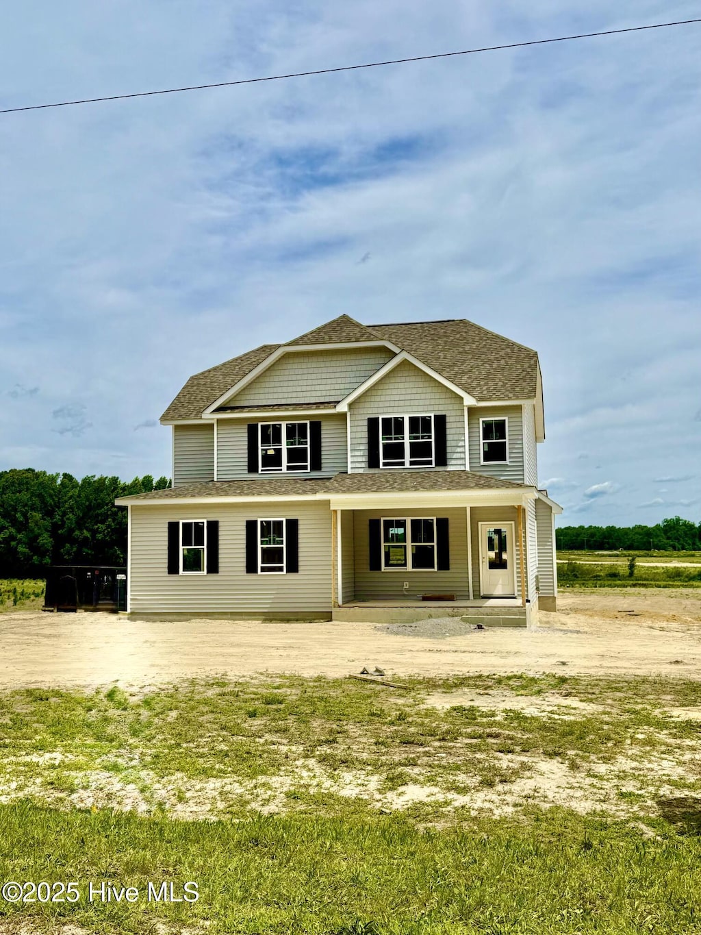 6840 Fire Tower Rd, Bailey, NC 27807 - view of front facade featuring a shingled roof and a porch