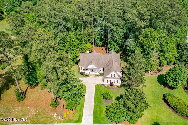 4010 Sienna Trl, New Bern, NC 28562 - view from above of property with a forest