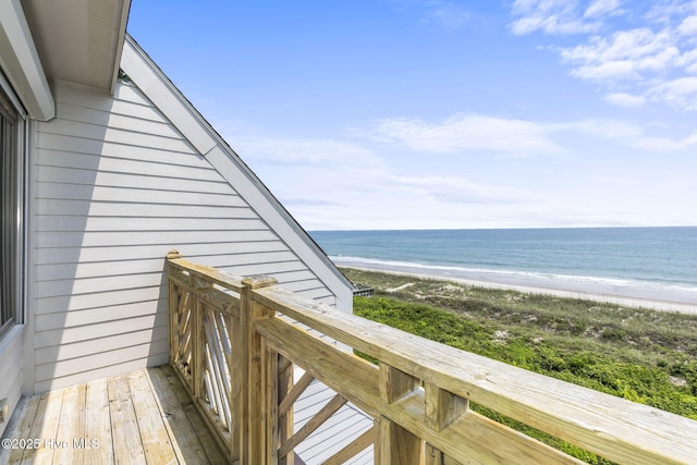 301 Salter Path Rd Unit 72Genesis, Pine Knoll Shores, NC 28512 - balcony featuring view of water and beach