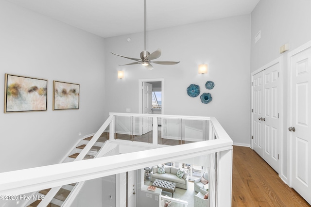 301 Salter Path Rd Unit 72Genesis, Pine Knoll Shores, NC 28512 - hall featuring wood finished floors and baseboards