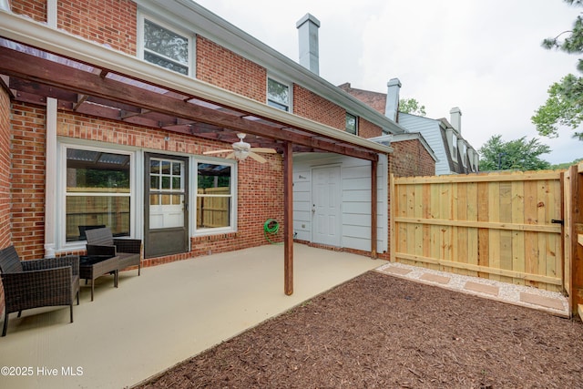 4941 Marlin Ct, Wilmington, NC 28403 - view of patio featuring a ceiling fan and a pergola