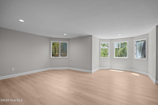 101 Marshview Rd, Hampstead, NC 28443 - spare room with baseboards, light wood-type flooring, and recessed lighting