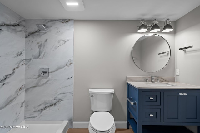 101 Marshview Rd, Hampstead, NC 28443 - full bath featuring toilet, tiled shower, and vanity