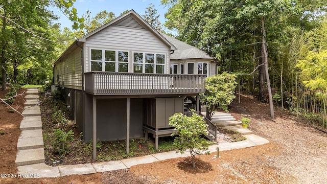 101 Marshview Rd, Hampstead, NC 28443 - rear view of property with a deck and stairs