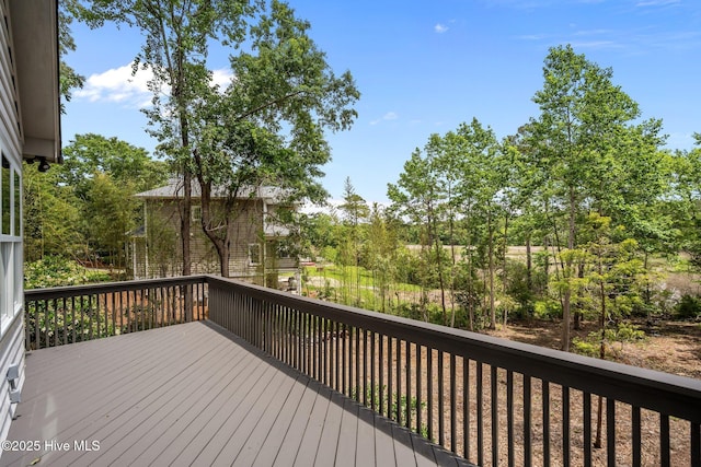 101 Marshview Rd, Hampstead, NC 28443 - deck featuring view of wooded area
