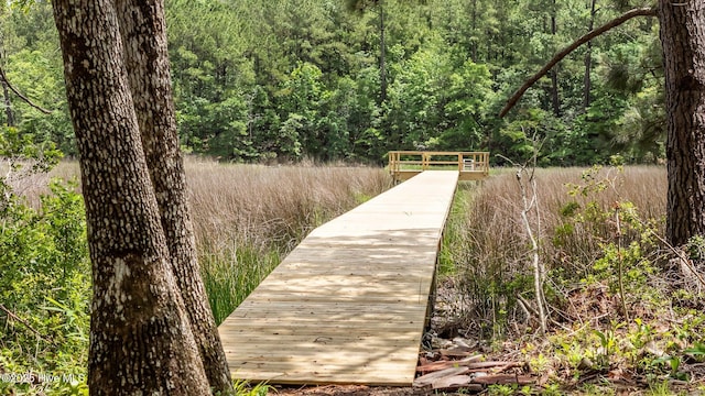101 Marshview Rd, Hampstead, NC 28443 - dock featuring a forest view