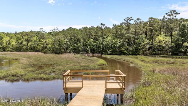 101 Marshview Rd, Hampstead, NC 28443 - dock area with a forest view and a water view