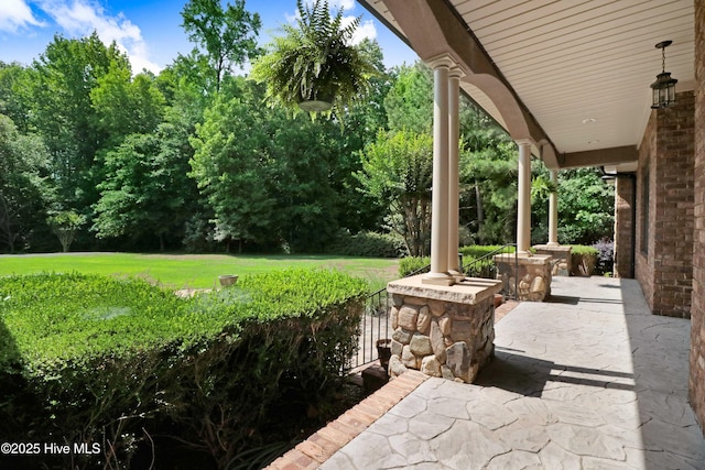 207 Hooping Crane Ln, Goldsboro, NC 27530 - porch with a lawn