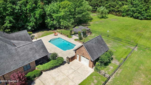 207 Hooping Crane Ln, Goldsboro, NC 27530 - aerial view of a pool