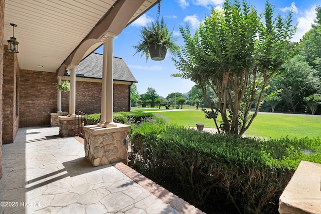 207 Hooping Crane Ln, Goldsboro, NC 27530 - porch featuring a yard