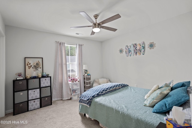 5021 Northstar Dr, Leland, NC 28451 - carpeted bedroom with ceiling fan and baseboards