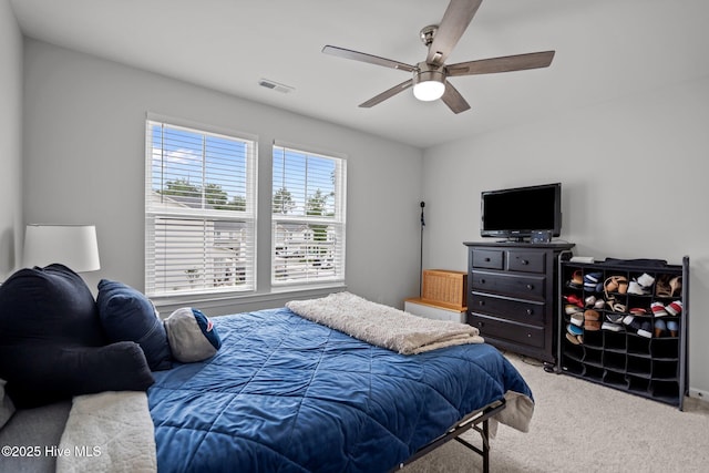 5021 Northstar Dr, Leland, NC 28451 - bedroom featuring carpet floors and a ceiling fan
