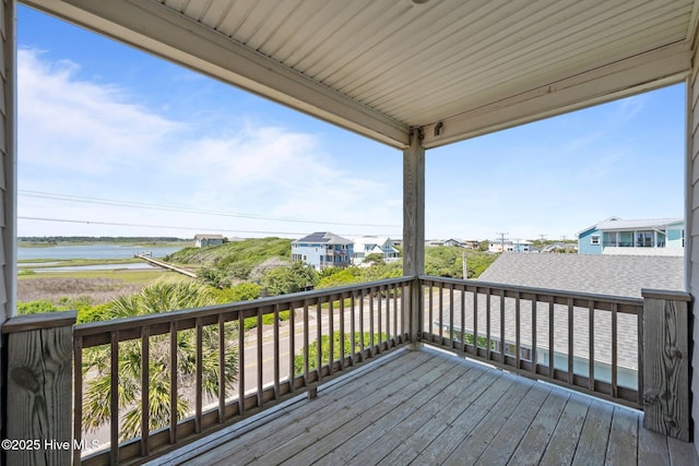 905 N Anderson Blvd, Topsail Beach, NC 28445 - wooden terrace featuring a water view