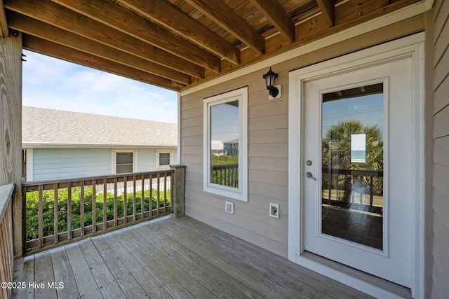 905 N Anderson Blvd, Topsail Beach, NC 28445 - view of wooden deck