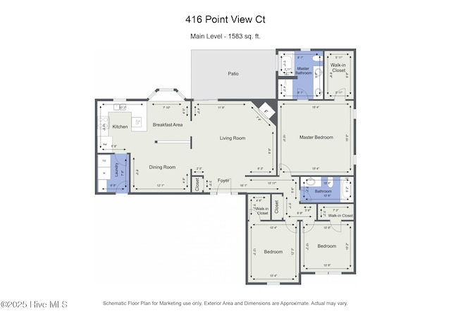 416 Point View Ct, Wilmington, NC 28411 - home floor plan