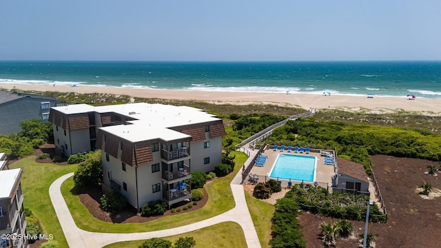 2008 E Fort Macon Rd Unit A-1, Atlantic Beach, NC 28512 - aerial view of expansive beach and a pool area