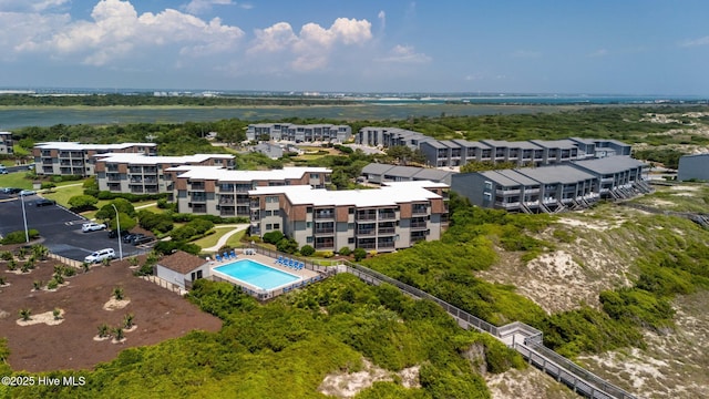 2008 E Fort Macon Rd Unit A-1, Atlantic Beach, NC 28512 - drone / aerial view of a pool and apartment complex / building