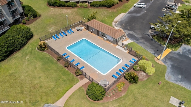 2008 E Fort Macon Rd Unit A-1, Atlantic Beach, NC 28512 - drone / aerial view of a pool