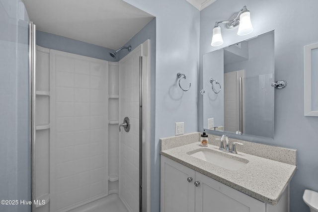 2008 E Fort Macon Rd Unit A-1, Atlantic Beach, NC 28512 - bathroom featuring a shower stall and vanity