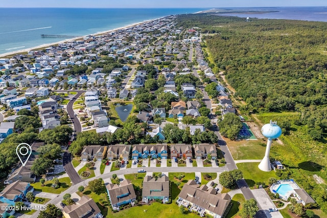 562 Anchor Way, Kure Beach, NC 28449 - aerial view of property and surrounding area with a large body of water and nearby suburban area