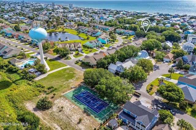 562 Anchor Way, Kure Beach, NC 28449 - aerial perspective of suburban area featuring a nearby body of water