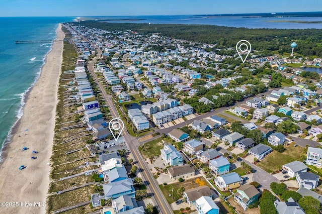 562 Anchor Way, Kure Beach, NC 28449 - aerial view of property and surrounding area with expansive coastline and nearby suburban area