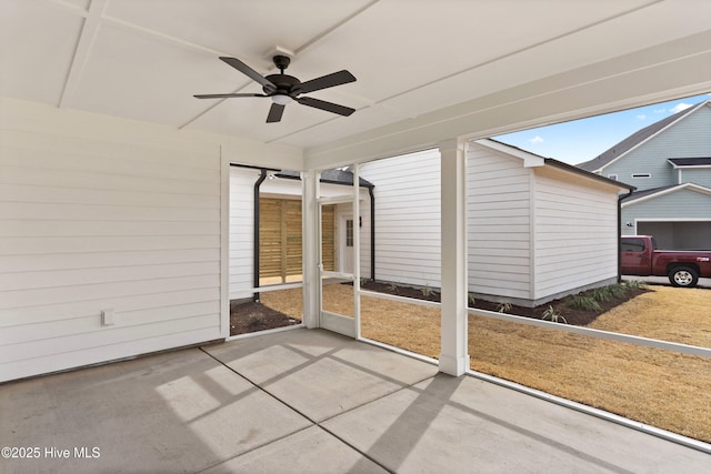 3924 Watersail Dr Unit 88, Wilmington, NC 28409 - unfurnished sunroom with a ceiling fan