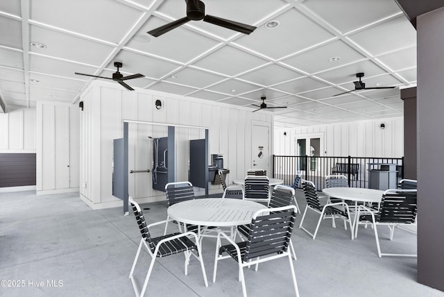 3163 Painted Turtle Loop Unit 39, Wilmington, NC 28409 - view of patio / terrace featuring a ceiling fan and outdoor dining area