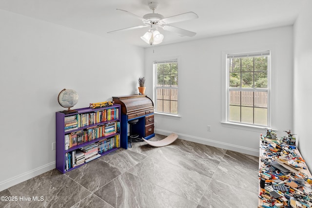 5018 Summerswell Ln, Southport, NC 28461 - misc room featuring baseboards and ceiling fan
