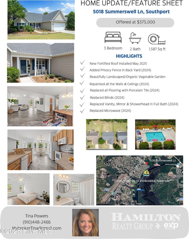 5018 Summerswell Ln, Southport, NC 28461 - view of marketing collateral with multiple images