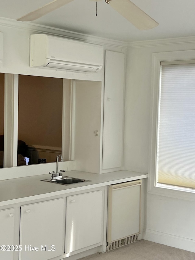 1811 Hermitage Rd NW, Wilson, NC 27896 - bathroom with a wall mounted air conditioner and vanity