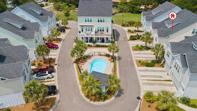 117 Bimini Townes Ln, Carolina Beach, NC 28428 - aerial view of residential area with a pool area