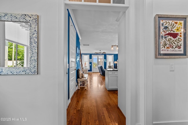 233 E Water St, Washington, NC 27889 - corridor featuring dark wood finished floors