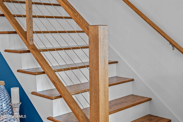 233 E Water St, Washington, NC 27889 - stairs featuring lofted ceiling