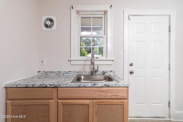 808 Cabarrus St, Edenton, NC 27932 - kitchen with a sink and light stone counters