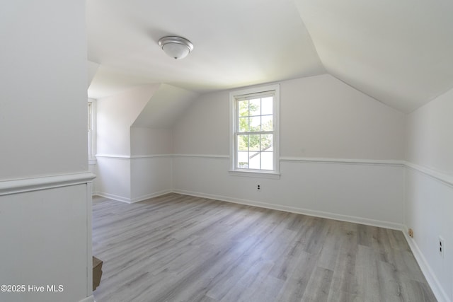 808 Cabarrus St, Edenton, NC 27932 - bonus room with lofted ceiling, light wood-style flooring, and baseboards