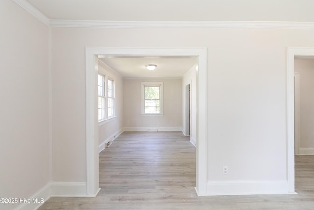 808 Cabarrus St, Edenton, NC 27932 - unfurnished room featuring crown molding, light wood-style floors, and baseboards