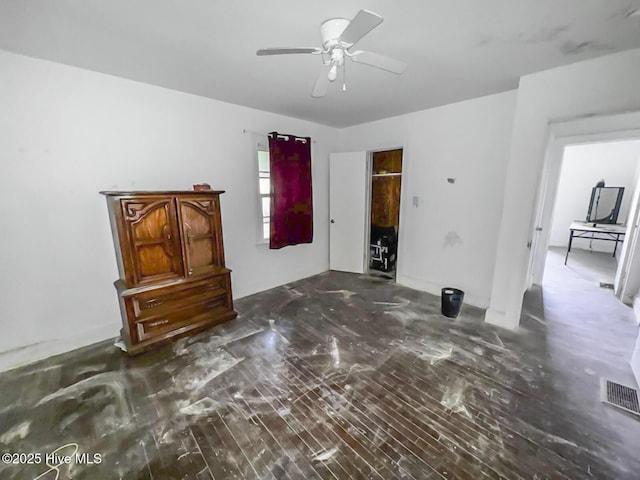 101 W Pearl St, Aulander, NC 27805 - unfurnished living room with ceiling fan and wood finished floors