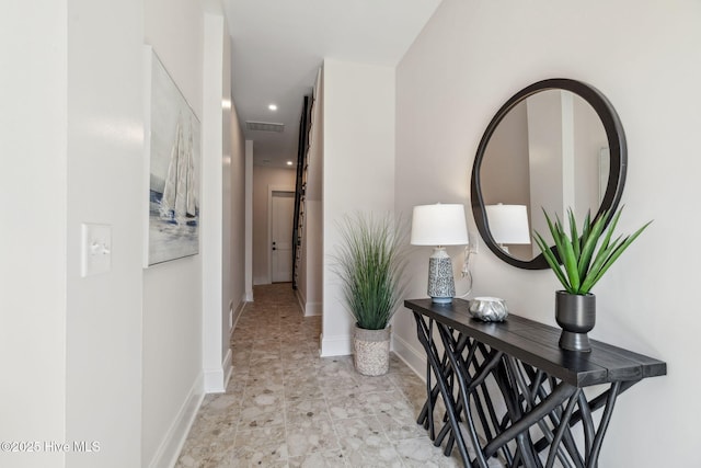 221 Georgia Ave, Carolina Beach, NC 28428 - hall with baseboards and recessed lighting