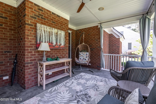509 Westminster Cir, Greenville, NC 27858 - view of patio / terrace with a ceiling fan