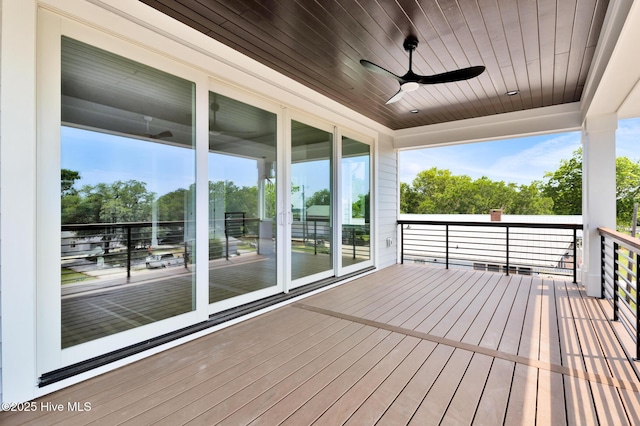 109 Broadview Ln, Hampstead, NC 28443 - wooden deck with a ceiling fan