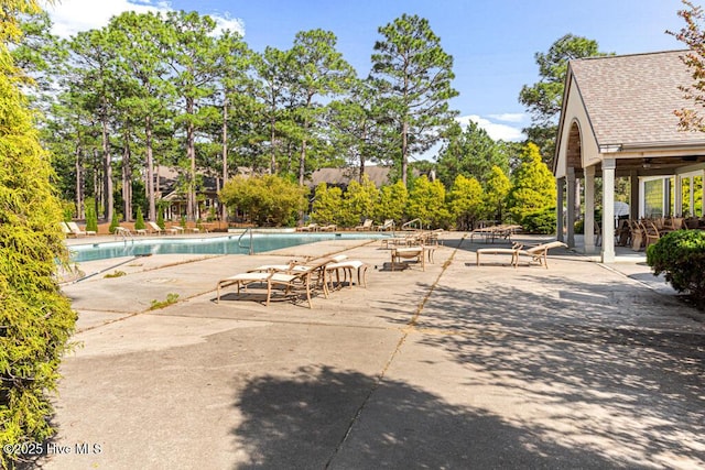 177 National Dr, Pinehurst, NC 28374 - community pool with a patio area