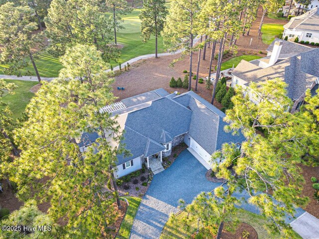 177 National Dr, Pinehurst, NC 28374 - aerial view of property and surrounding area featuring a golf club