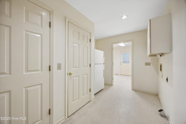 7 Prichard Ln, Pinehurst, NC 28374 - corridor with baseboards, light colored carpet, and recessed lighting