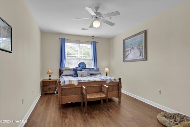 395 S Crow Creek Dr Unit 2306, Calabash, NC 28467 - bedroom with wood finished floors, baseboards, and a ceiling fan