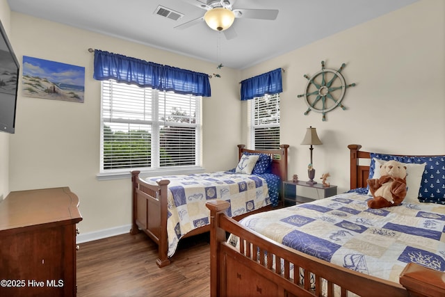 395 S Crow Creek Dr Unit 2306, Calabash, NC 28467 - bedroom featuring wood finished floors, baseboards, and ceiling fan