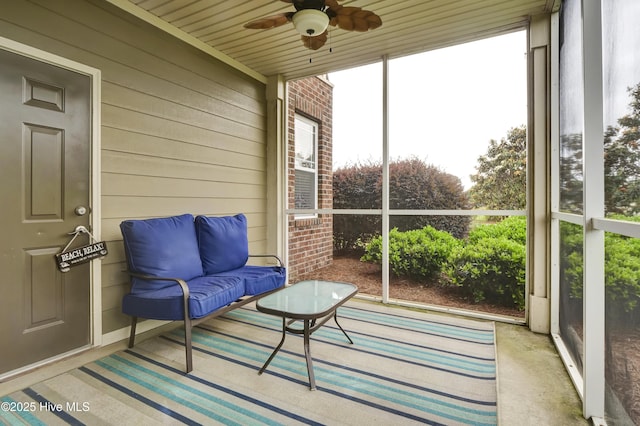 395 S Crow Creek Dr Unit 2306, Calabash, NC 28467 - sunroom featuring ceiling fan