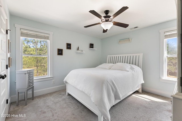 157 Heritage Way, Hampstead, NC 28443 - carpeted bedroom with baseboards and ceiling fan