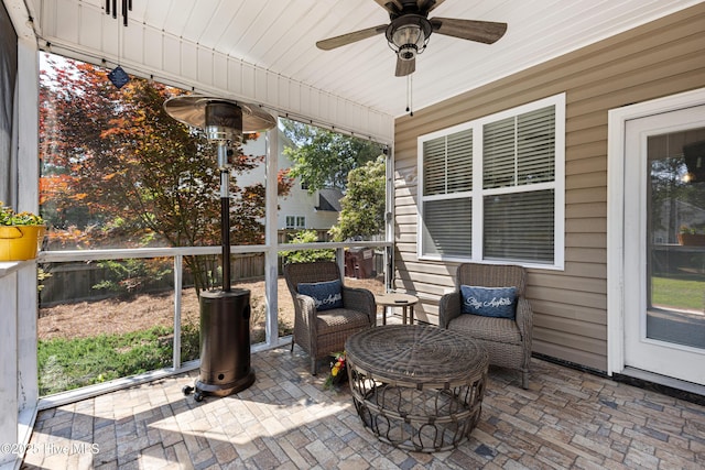 157 Heritage Way, Hampstead, NC 28443 - view of patio / terrace featuring a fire pit and a ceiling fan